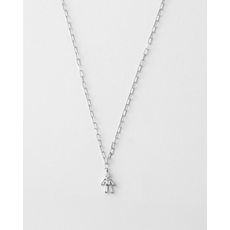 COLLAR SÍMBOLO NIÑO 12X9MM CIRCONITAS...