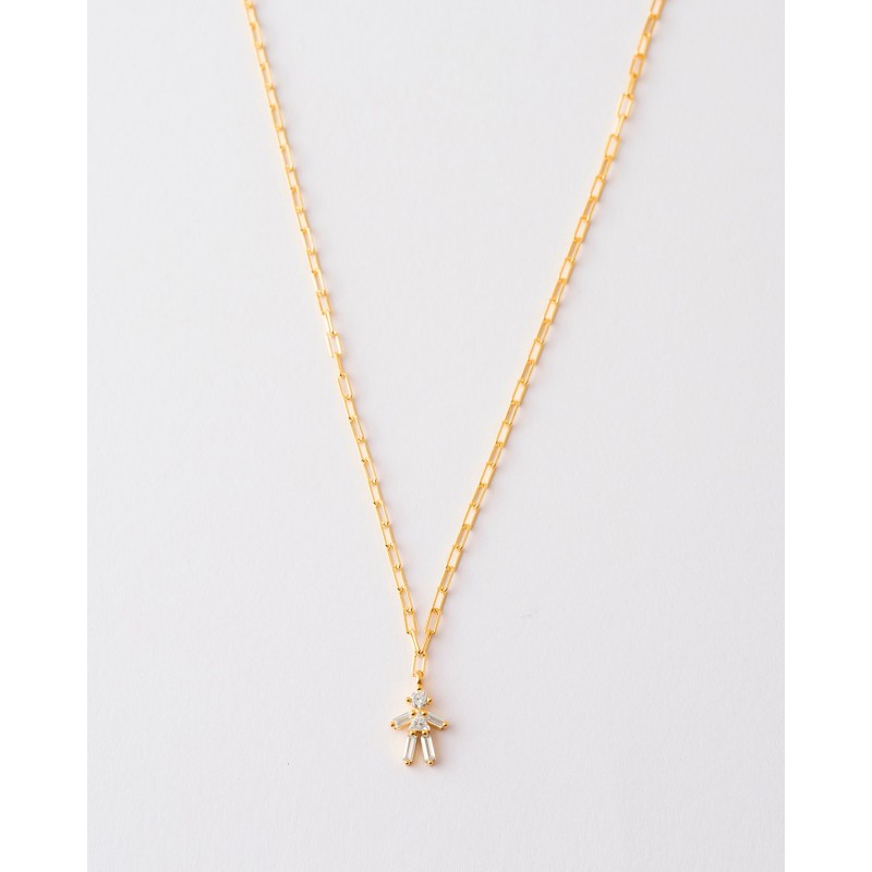 COLLAR SÍMBOLO NIÑA 12X9MM CIRCONITAS...