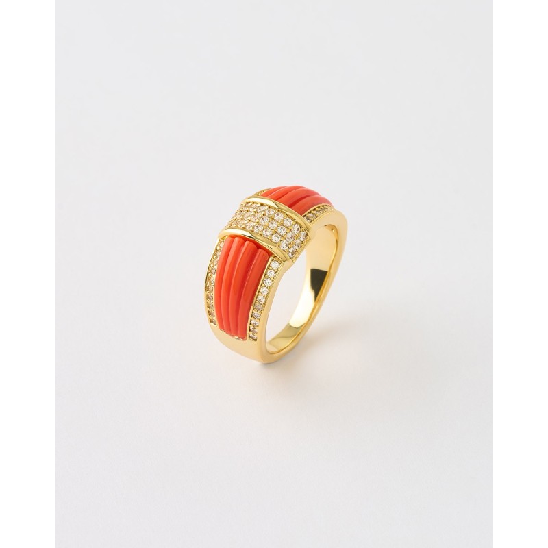 ANILLO ACANALADO CIRCONITAS Y ESMALTE...