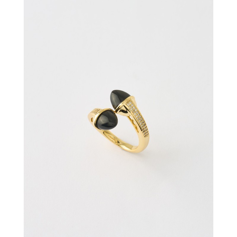 ANILLO BULLET CIRCONITAS Y ESMALTE...