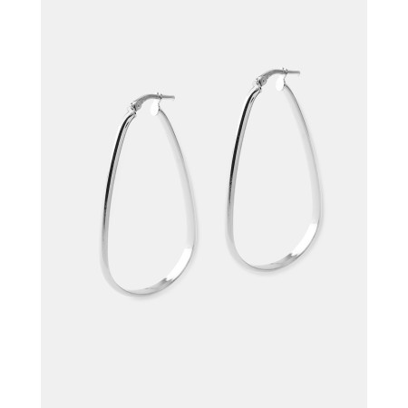 Pendiente Ovalo 45x26mm Plata