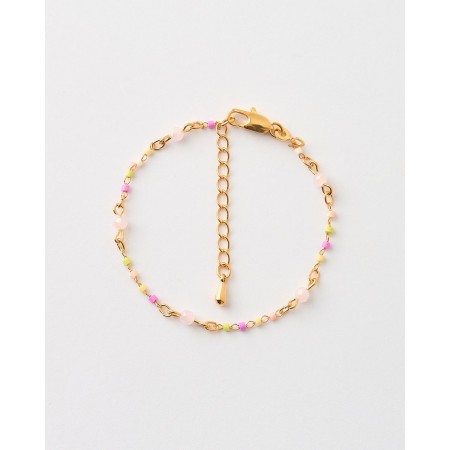 PULSERA CRISTALES ROSAS...