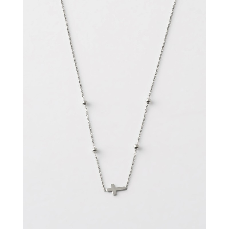 COLLAR CRUZ Y BOLAS 40CM+3 LARGO