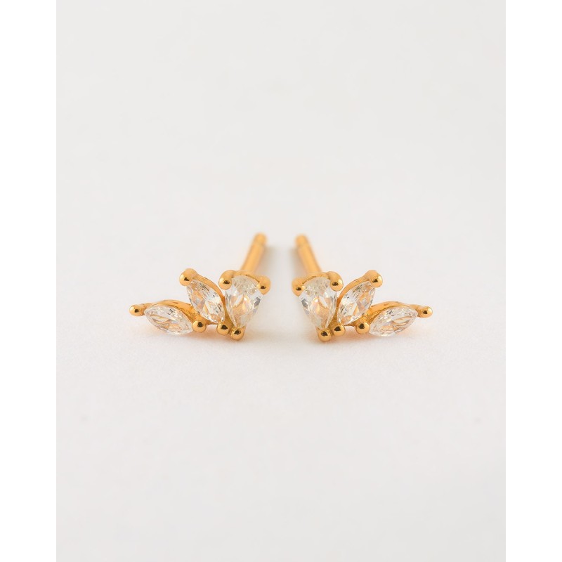 PENDIENTES MINIS HOJA CIRCONITAS...