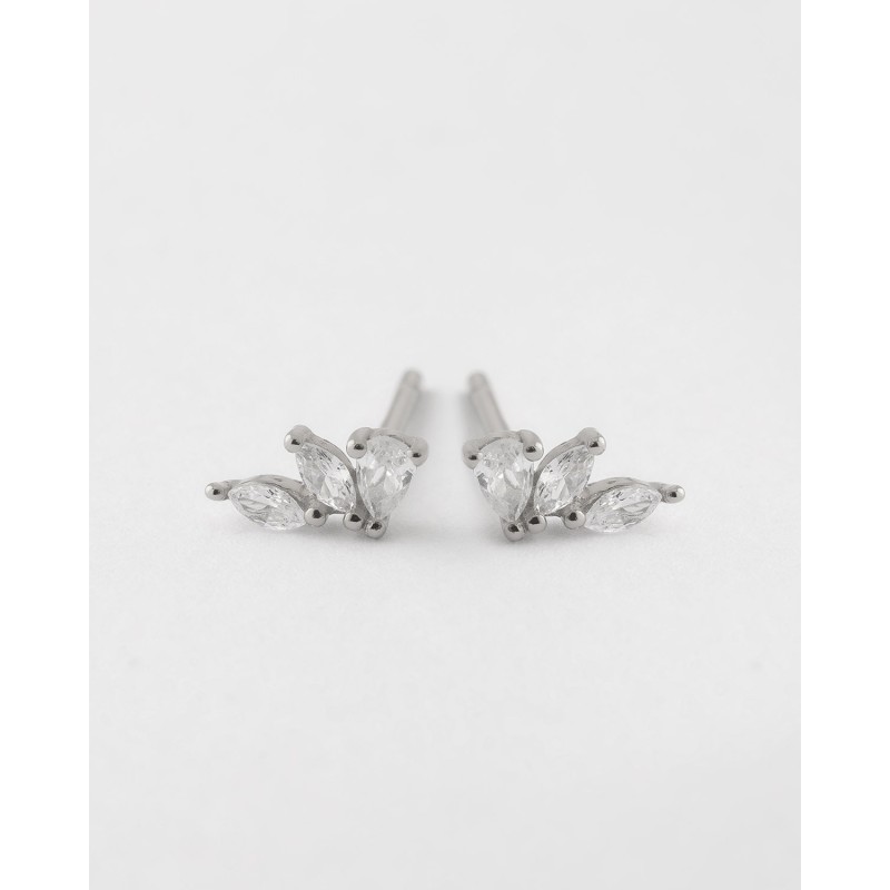 PENDIENTES MINIS HOJA CIRCONITAS...