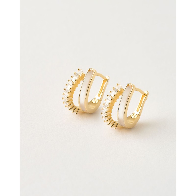 PENDIENTES DOBLE ARO 13X10 CIRCONITAS...