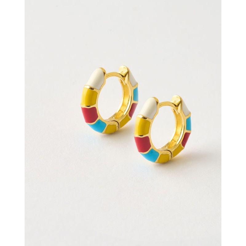 PENDIENTE ARO 15MM X 3MM GROSOR ESMALTE 