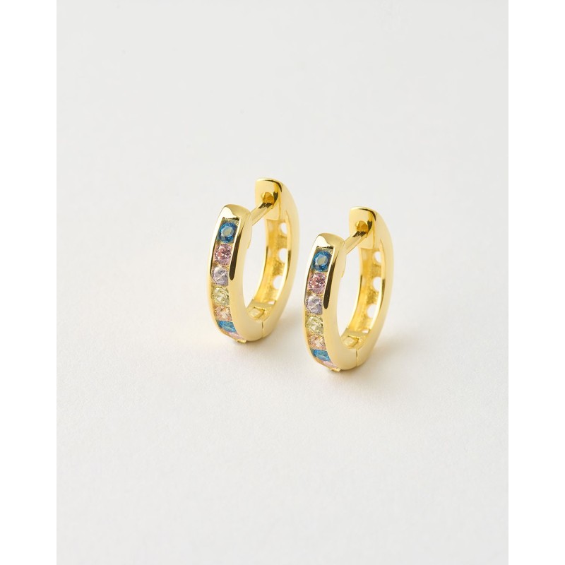 PENDIENTE ARO 16MM CIRCONITAS 3MM