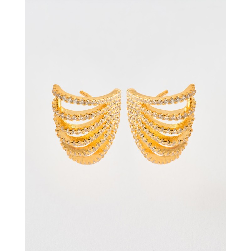 PENDIENTES TREPADORES 6 TIRAS CIRCONITAS