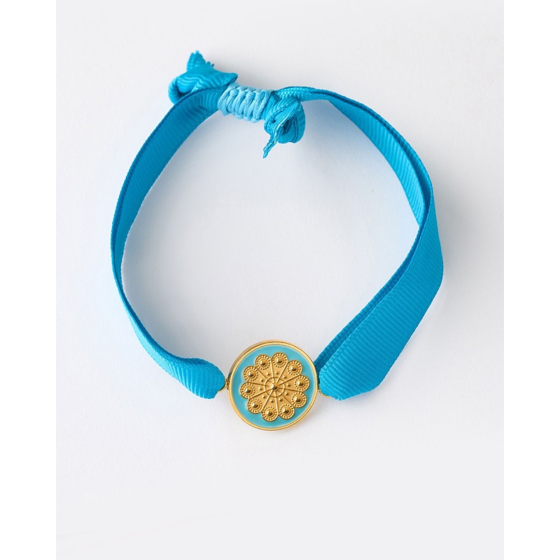 PULSERA AJUSTABLE BOTON CHARRO CINTA...