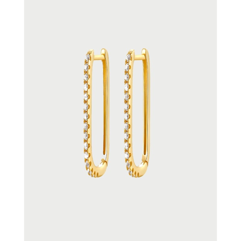 PENDIENTES ARO RECTÁNGULO 40MM -...