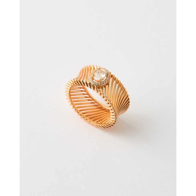ANILLO RAYADO ANCHO, CIROCNITA OVAL CENTRAL Y HALO   Malizzia