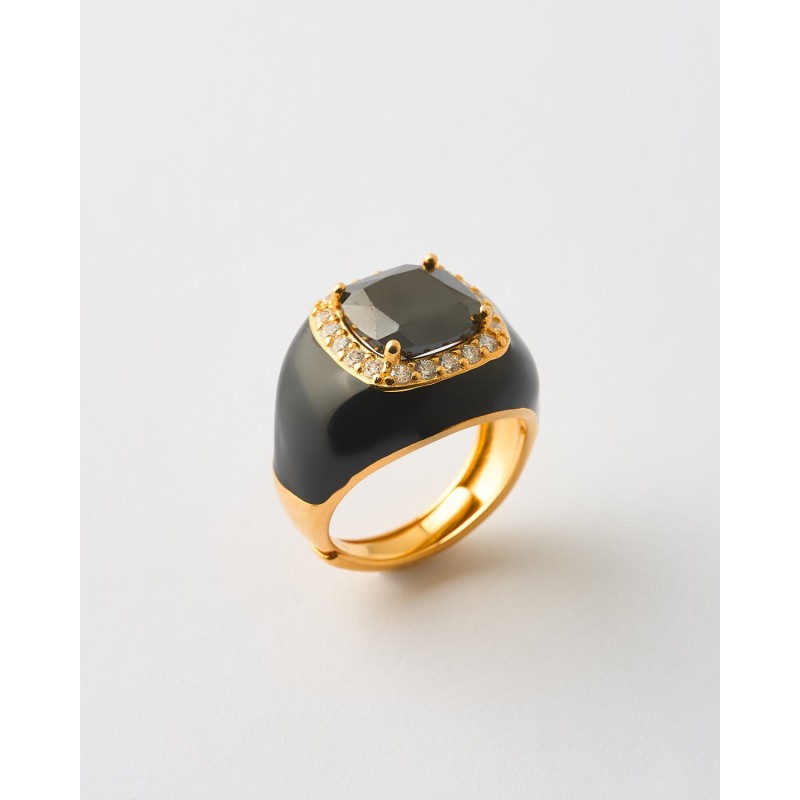 ANILLO SELLO ESMALTE, CIRCONITA 10MM...