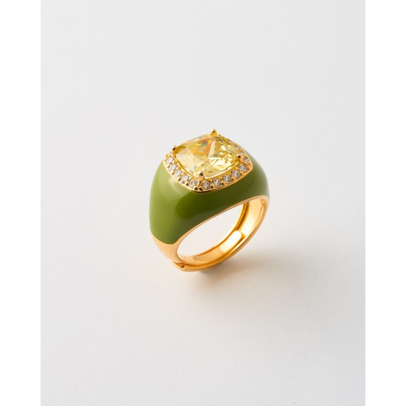 ANILLO SELLO ESMALTE, CIRCONITA 10MM...