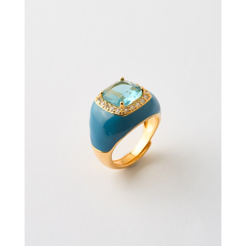 ANILLO SELLO ESMALTE, CIRCONITA 10MM...