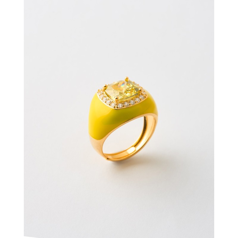 ANILLO SELLO ESMALTE, CIRCONITA 10MM...