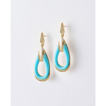 PENDIENTES LAGRIMA ESMALTE...