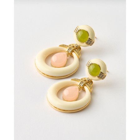 PENDIENTES CABOCHON DROP...