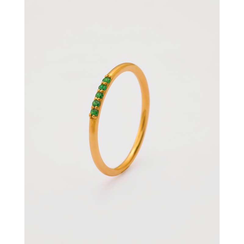 ANILLO TIRA DE 5 CIRCONITAS 1MM